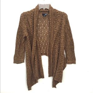 a.n.a Sparkle Cardigan Knit Waterfall Open Front